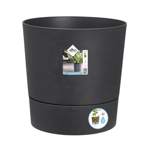Elho Greensense Aqua Care Round 43 - Vaso Per Interno E Esterno - Ø 43.0 X H 42.5 Cm - Grigio/Charcoal Grey