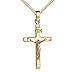 Produktbild Gold Kreuz-Anhänger Kruzifix INRI-Gravur Kettenanhänger 333 Gold 8 Karat mit Schmuckzertifikat. Mit Kette 45 cm