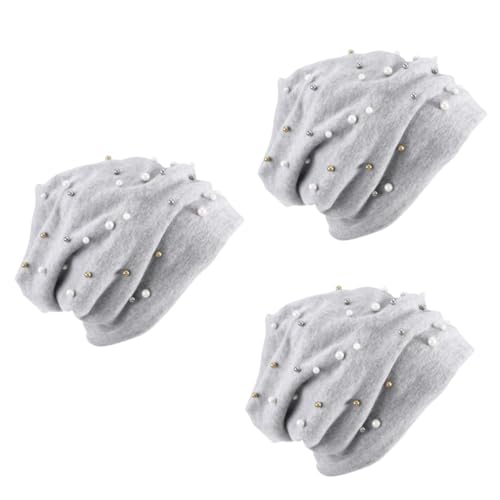 Bonnet pour femmes et hommes LIFKOME lot de 3 bonnets chauds en laine tricotée hiver casual