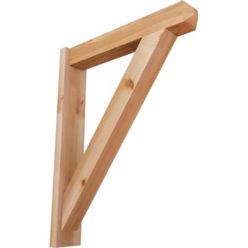 5 1/2"W x 28"D x 36"H Traditional Smooth Craftsman Outlooker, Western Red Cedar