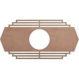 Ekena Millwork 22'W x 11'H x 5 3/4'ID x 3/8'T Chrysler Wood Fretwork Pierced Ceiling Medallion, Wood (Paint Grade)