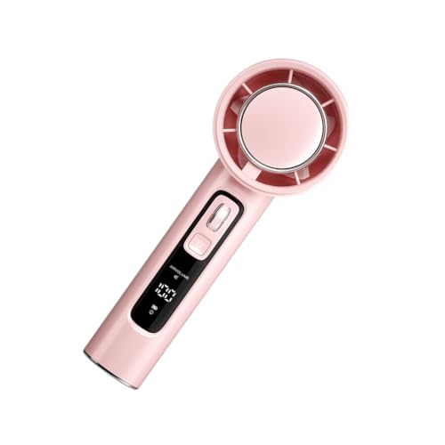 Ventilador portátil de mano de velocidad (1-100), ventilador ajustable de 5000 mAh, batería recargable, luz de 3 velocidades con pantalla digital