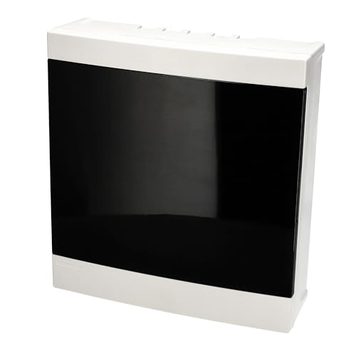 EDO Quadro Elettrico da Parete 2 File per 24 Moduli 32 x 30 x 9,5 cm IP40 - Scatola di Distribuzione in ABS Bianco - Centralino per Impianti Elettrici da Interno