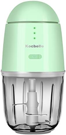 Food Processor,Cordless Mini Food Processor & Portable Small Food Chopper for Vegetables Fruit Salad Onion Garlic,Kitchen,1.3Cup 10 0z,150 Watts,Glass Container Dishwasher Safe,Green1