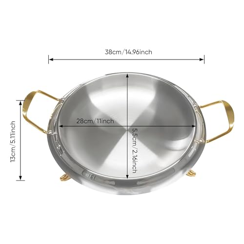 Couverts de buffet et ensemble de réchaud avec plateau chauffant inox - 4