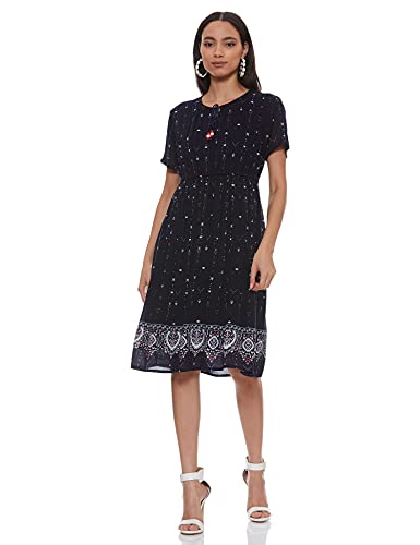 Image of EASYBUY Women's Rayon A-Line below The Knee Casual Dress