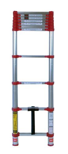 Xtend & Climb 760P Xtend+Climb Telescoping Extension Ladder, 225 Lb, 1-1/2 in, 10.5 ft, Red