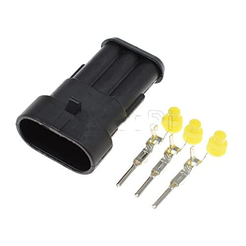Conector impermeable de 3 pines para reparar el arnés eléctrico de automóvil 282087-1