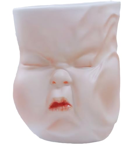 SIOALCY Hand-made Cute Ceramic cup for Women and Child, Unique mug for Office and Home Milk Cocoa Tea,Microwave and Dishwasher Safe,12oz (Pink)(Blow)