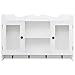 vidaXL Armario/Vitrina Material MDF de Pared para Libros/DVD/Cristalería Color Blanco