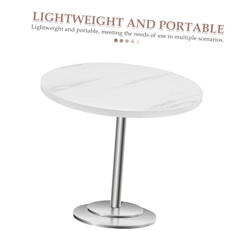 Plateau de table basse rond marbre blanc 40 cm ULTECHNOVO pour salon