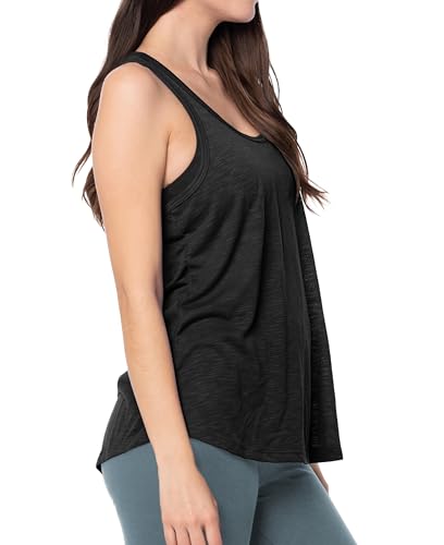 Image of Sexy Basics Women's Everyday Flowy Burnout Slub Racer Back Tanks | Active Workout Tops | Multi Packs & Colors