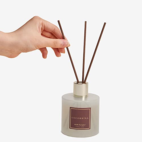 Cocorrina Reed Diffuser Set, 6.7 Oz Vanilla Passionfruit Scented Diffuser With Sticks Home Fragrance Essential Oil Reed Diffuser For Bathroom Shelf Decor, Living Room, Large Room, 1Pack #TOP4