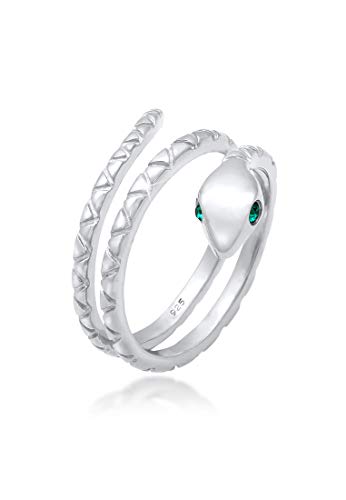 Bague serpent argent doré femme Elli pour un look bohème chic en soirée