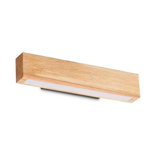 Applique Murale LED Bois 40cm Éclairage Intérieur Fixe 3000K Luminaire Moderne