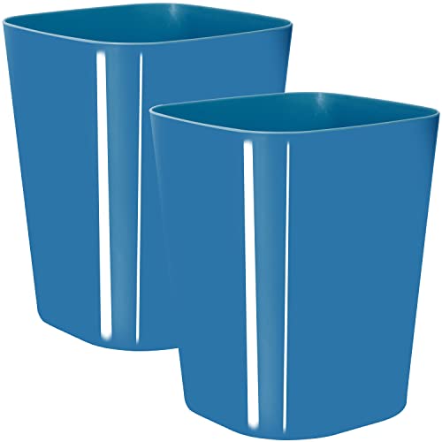 Youngever 2 Pack 5.5L Square Trash Can, Plastic Garbage Container Bin, Small Trash Bin for Home Office Living Room