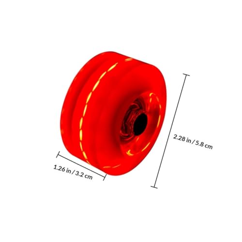 Patins à roulettes : roues en PU de double rangée clignotantes rouges durables - 2