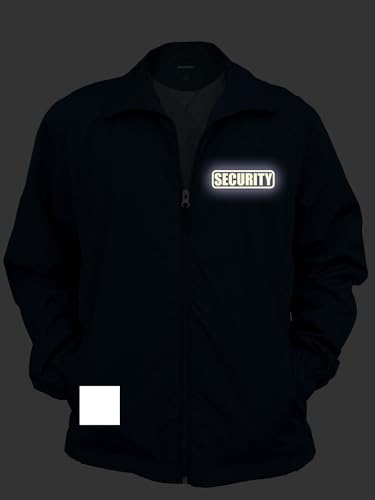Smart People Clothing Security Zipped up Windbreaker with Reflective Decorations Front and Back2