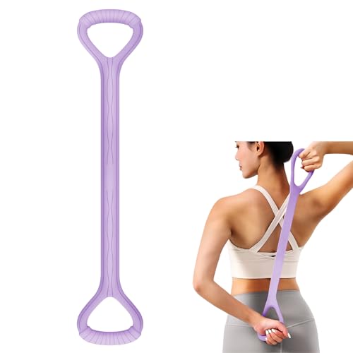 Bande de résistance en 8 fitness pilates elastique violette 4,5 kg