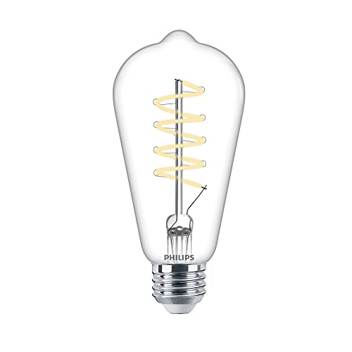 Philips Led Vintage Flicker-Free Clear Spiral St19, Dimmable, Eyecomfort Technology, 500 Lumen, Daylight(5000K), 5.5W=60W, Title 20 Certified, E26 Base, 1-Pack, (565812) #TOP12