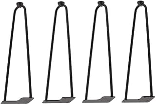 Amazon Basics AB-FN100-FB Black Furniture Legs, Hairpin, 40.6 cm Length, 7.6/20.3 cm Diameter