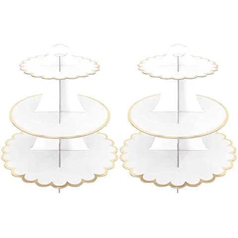 Leismy 2 Pack Cardboard Cake Stand Cover