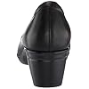 Clarks Women's Emslie Mae Pump, Black Leather, 8.5