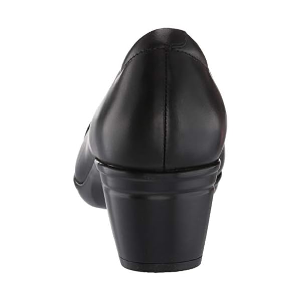 Clarks Women's Emslie Mae Pump, Black Leather, 8.5