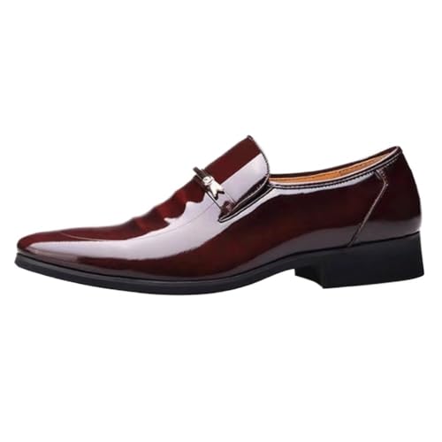 Men Formal Oxford Shoes Business Non Slip Block Heel Anti-Slip Slip Resistant Classic Round Toe Slip-on Vegan Leather Fashion2