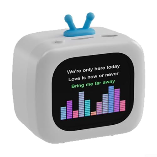 Altoparlante touch screen con tema personalizzato, mini altoparlante audio portatile intelligente con display testi, lettore musicale intelligente da 2 pollici, compatto