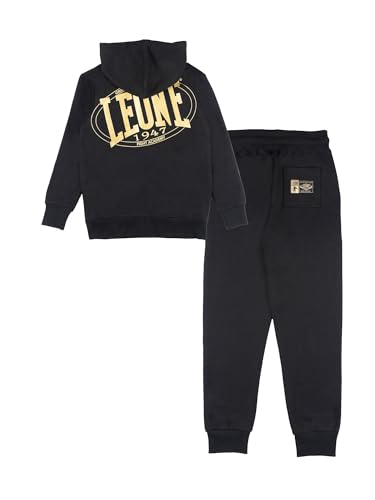 Chándal infantil grueso LEONE 1947 Gold con capucha forrada de invierno 2