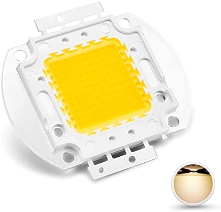 Chanzon High Power Led Chip 100W Warm White (3000K - 3500K / Input 3000mA / DC 30 - 34V / 100 Watt) Super Bright Intensity SMD COB Light Emitter Components Diode 100 W Bulb Lamp Beads DIY Lighting