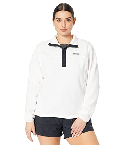 Image of Columbia Womens Benton Springs Half Snap II Pull Over Fleece Jacket, Dark Stone /Canoe /Vintage Blue, 3X