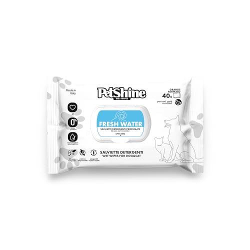 PORRINI Toallitas Higiene para Perro y Gato, Agua Fresca