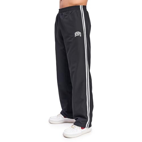 Image of HYPD Urban Track Pants for Men | Dry Fit Mesh Gym Wear | Zippered Bottom, Back Pocket | Relaxed Fit Joggers for Sports, Workout, Running & Casual Wear