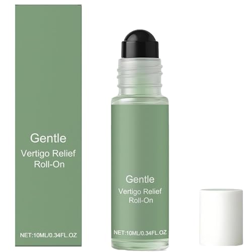 Gentle Anti-Dizzy Vertigo Relief Roll-On - Fast-Acting Natural Essential Oils for Dizziness and Nausea Portable Travel Rollerball Sensitive Skin Comfort Temples Wrists Neck Quick Relief