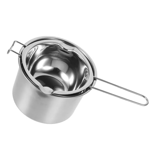 BELLIFFY 1set Stainless Steel Wax Melting Pot for Chocolate Cheese and Candle Making Double Boiler Design Lightweight and Portable for Baking and Cooking