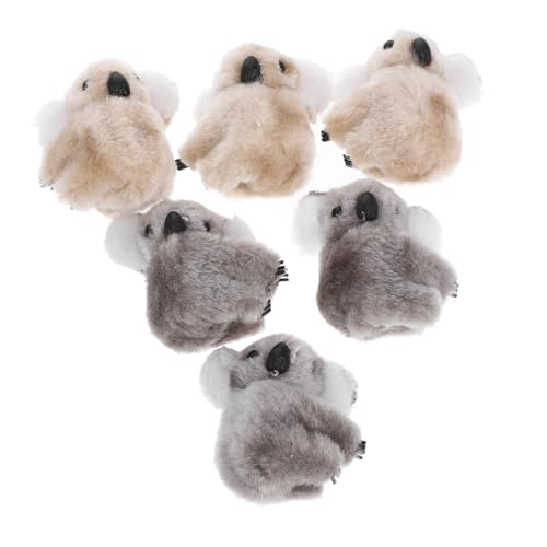 Abaodam 6個 ぬいぐるみコアラヘアクリップ かわいい前髪クリップ 軽量で髪を傷めずしっかり固定 女の子用ヘアアクセサリー 日常やイベント