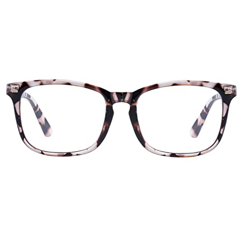 EYLRIM Square Frame Clear Lens Glasses Non Prescription Eyeglasses(A3 Leopard) by EYLRIM - Used condition - Image 2