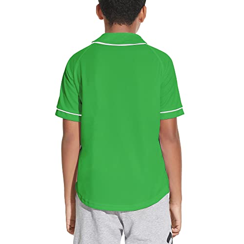 Image of Yuji Itadori Kids Baseball Jersey Button Boys Short Sleeve T-Shirts Hip Hop Fashion Casual Sports Solid Color Shirt
