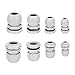 Tool parts M12 M18 M20 M22 Cable Gland Waterproof Plastic Joint Adjustable Locknut 40Pcs