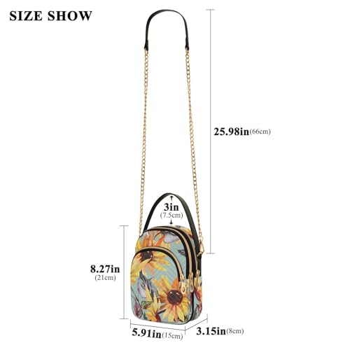 Womens Shoulder Handbags Tote Bag Quilted Purses for Women Sunflower Print Satchel for Travel Work,Multi13