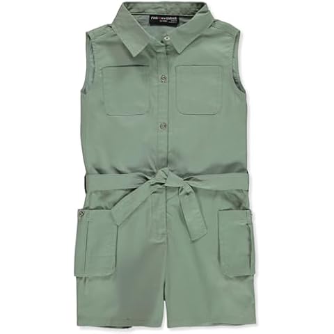 Pink Velvet Girls' Studio Romper - sage Green, 10-12 Cover