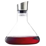 Experiencia de vino mejorada: actualice su juego de vino con el impecable diseño de vertido en cascada de nuestro decantador que maximiza la aireación, mejorando el sabor y la fragancia. Con un filtro fino de acero inoxidable, nuestro decantador elimina los sedimentos y acelera el tiempo de vertido.