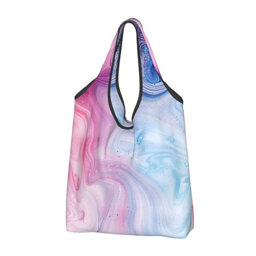 Jolis sacs de courses lavables : pack de 2 sacs à provisions marbrés