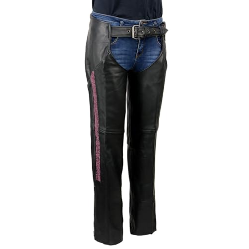 Image of Milwaukee Leather Premium Leather Motorcycle Riding Chaps for Women Bikers