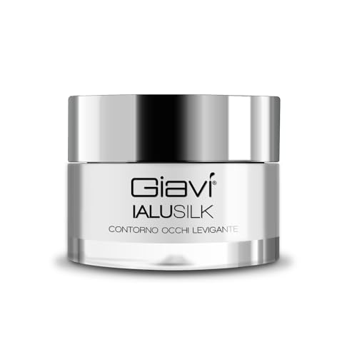 Giavì Crema Contorno Occhi Antirughe Idratante e Nutriente a base di Acido Ialuronico, Olio di Jojoba e Vitamina E - Tripla Azione Anti Age, Anti Borse, Anti Occhiaie - 15 ml