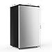 NEWBULIG Mini Fridge with Freezer 3.2 Cu.Ft Small Refrigerator for Office, Dorm, Small Fridge with Adjustable Thermostat, Energy Saving, Singel Door, Sliver