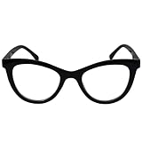 Gruba rama niebieskie światło blokujące okulary do czytania, bezpłatna obudowa, plastikowa ramka (czarna), filtr światła przeciwodblaskowego dla kobiet + powiększenie 1,50