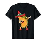 Cinco de Mayo Dabbing Taco Mexican Sombrero Hat Dab Boys Men T-Shirt